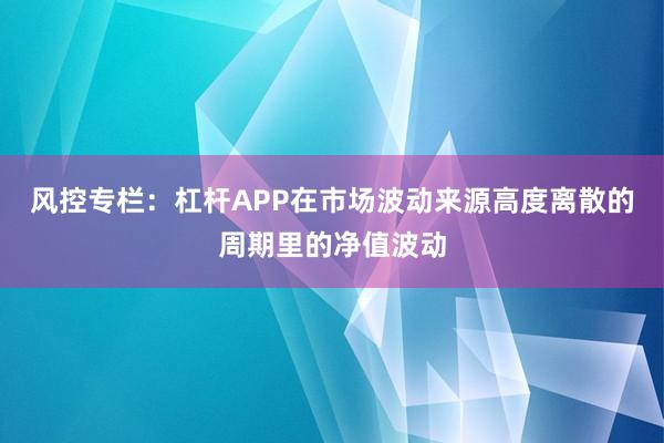 风控专栏：杠杆APP在市场波动来源高度离散的周期里的净值波动