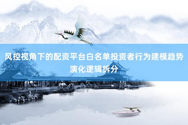 风控视角下的配资平台白名单投资者行为建模趋势演化逻辑拆分