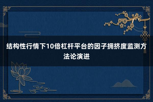 结构性行情下10倍杠杆平台的因子拥挤度监测方法论演进
