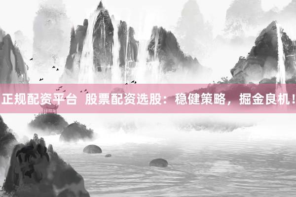 正规配资平台  股票配资选股：稳健策略，掘金良机！