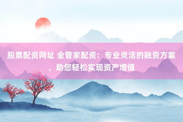 股票配资网址 金管家配资：专业灵活的融资方案，助您轻松实现资产增值