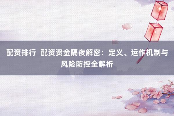 配资排行  配资资金隔夜解密：定义、运作机制与风险防控全解析