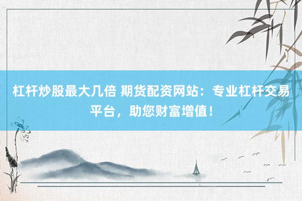 杠杆炒股最大几倍 期货配资网站：专业杠杆交易平台，助您财富增值！